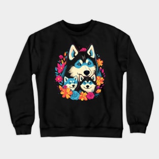 Alaskan Husky Mothers Day Crewneck Sweatshirt